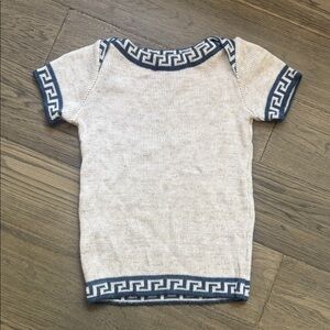 Gakkard Collections | Stylish Beige and Blue Kids Wool Blend Shirt Size 3